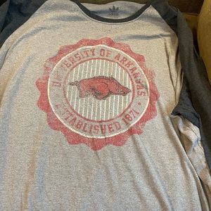 Adidas Arkansas Razorback 3/4 shirt